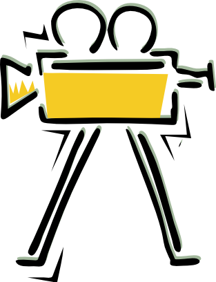 Movie camera and film clipart - Clipartix