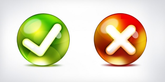 Yes no icons psd PSD file | Free Download