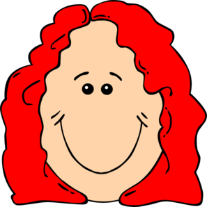Cartoon woman clipart long hair