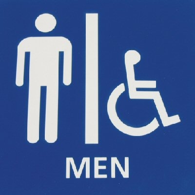restroom sign men handycap - Kaneva Pattern
