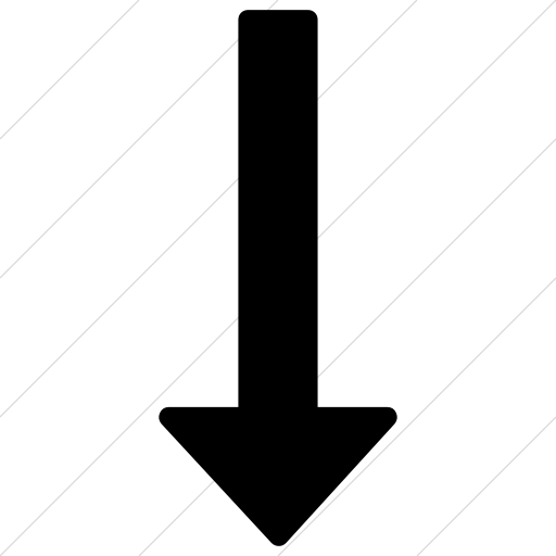 Bootstrap Font Awesome Long Arrow Down Icon » Style: Simple Black