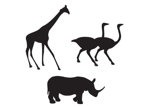 Outline Giraffe Clipart