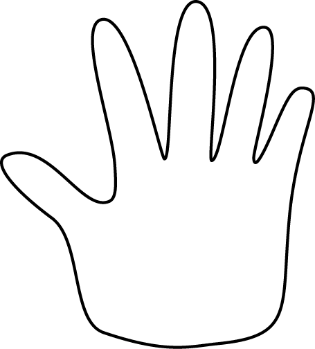 Handprint Outline Clipart - Free Clipart Images