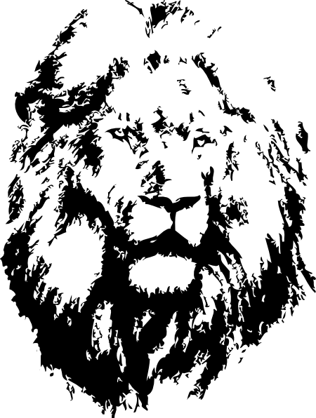 Lion Face Stencil