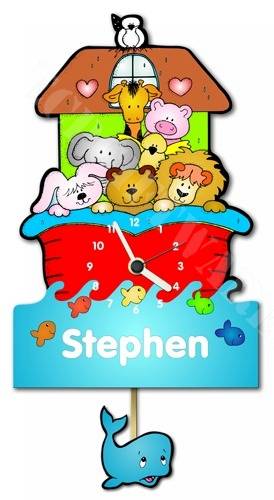 Noah's Ark Pendulum Wall Clock | ECP Giftware | Gainsborough ...