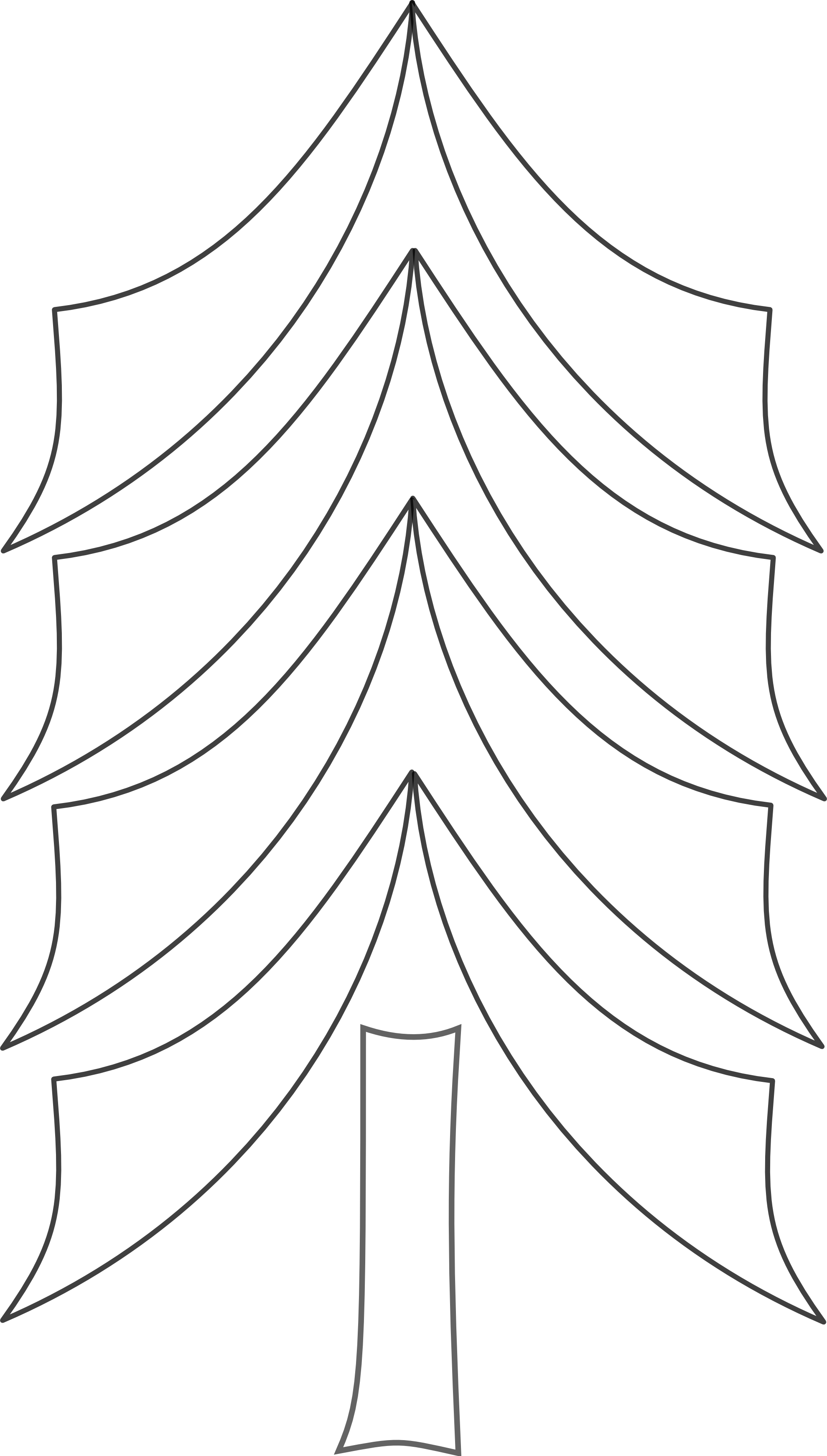 Xmas Christmas Tree 35 Black White Line Art Flower Flora xochi ...
