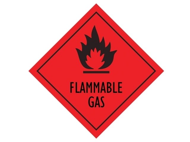 Scan Hazard Diamond Sign Flammable Gas | UKToolCentre.