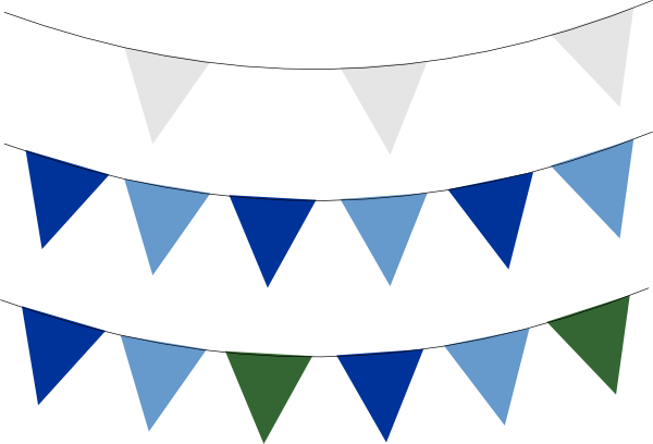 Free blue banner flag clipart