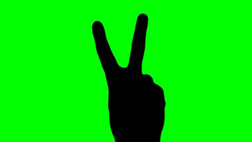 Peace Sign Silhouette - White Stock Footage Video 533539 ...