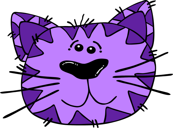 Cartoon Cat Face - vector Clip Art