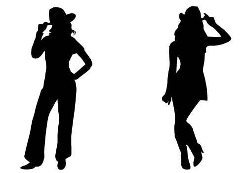 Cowboy silhouette free clipart