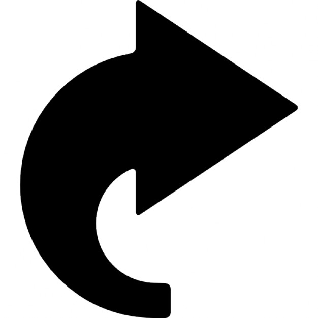 Curved right black arrow Icons | Free Download