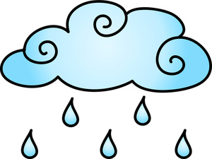 Weather Clipart Image - Raincloud Icon