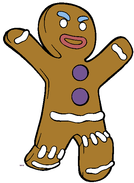 Gingerbread man shrek clipart