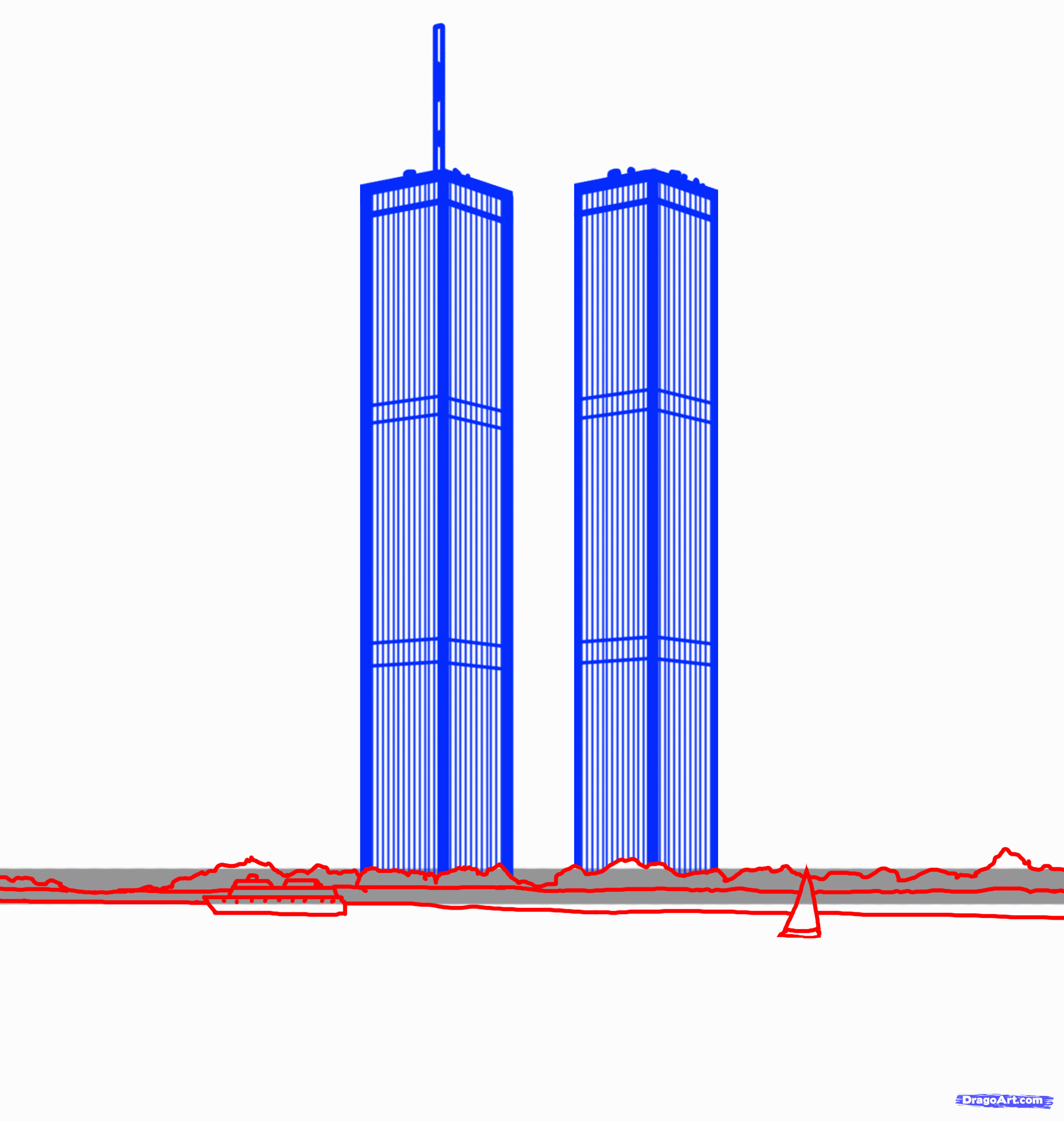 Twin Towers Clipart - Tumundografico