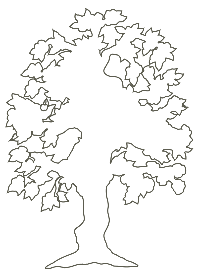 Clipart - Simple flowering tree outline