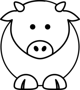 Cartoon Cow clip art - vector clip art online, royalty free ...