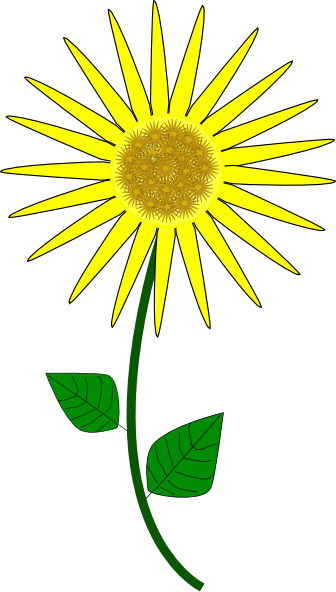 Sunflower Cartoon clip art - vector clip art online, royalty free ...