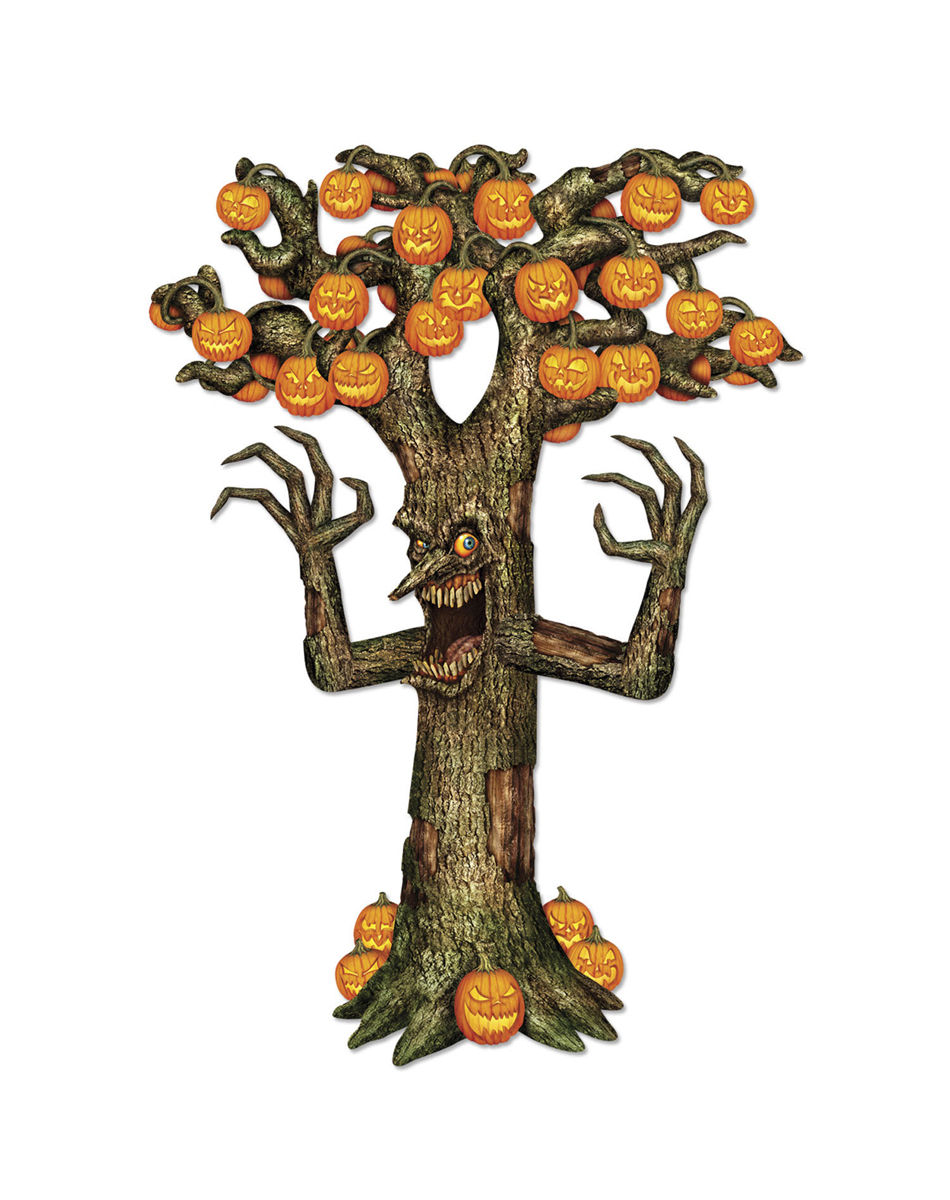 Jointed Paper Scary Tree Decoration