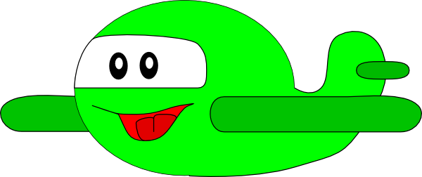 Cartoon Happy Airplane clip art Free Vector