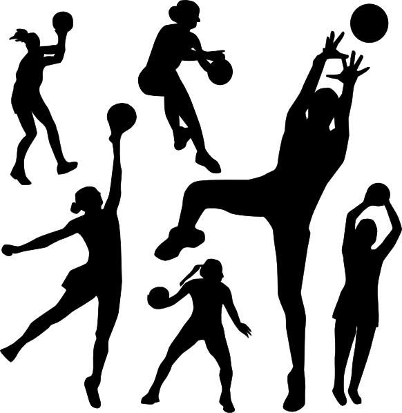 Netball Silhouette clip art - vector clip art online, royalty free ...
