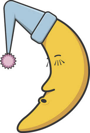 Stock Illustration - Sleeping Moon