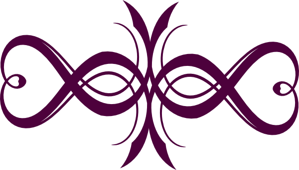 Deep Purple Heart Flourish clip art - vector clip art online ...