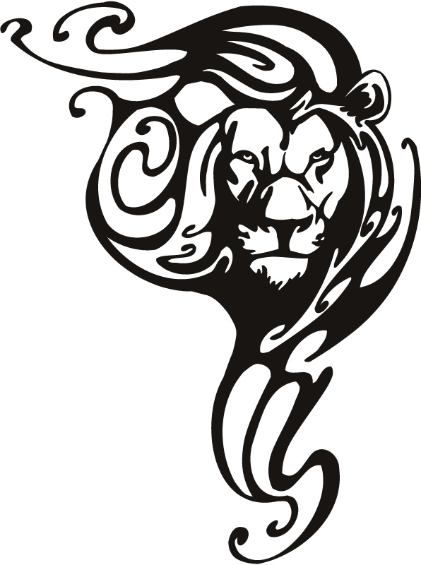 Lion Tribal Animals Wall Stickers Wall Art Decals Transfers ...
