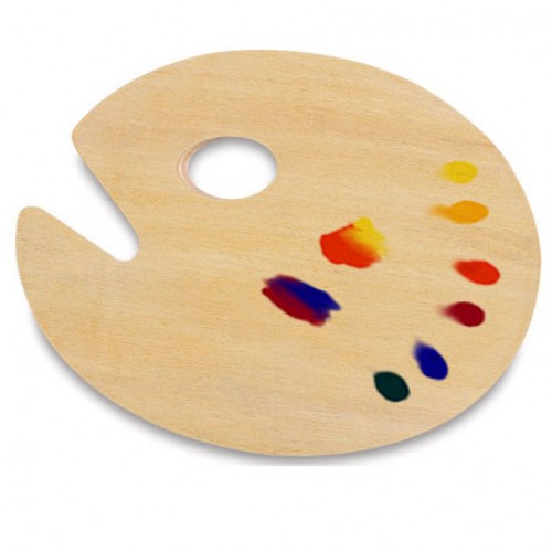 Oval Wooden Artists Palette 40x50cm