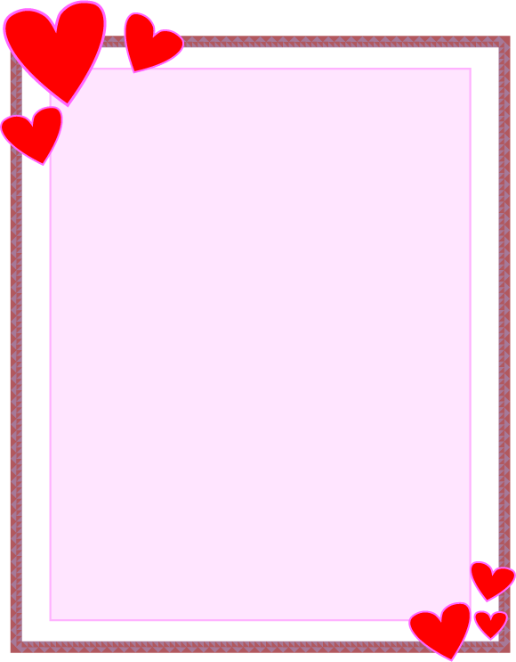 Borders For Paper Crafts And Scrapbooking Hearts Page Edge Border