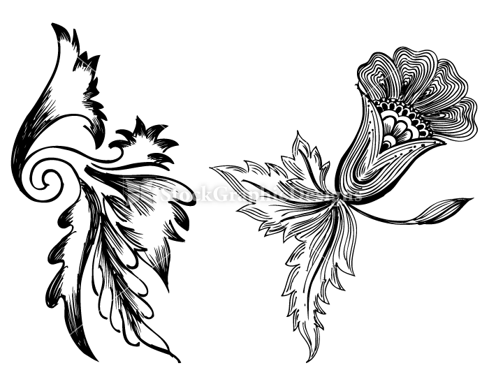 hand-drawn-floral-design- ...