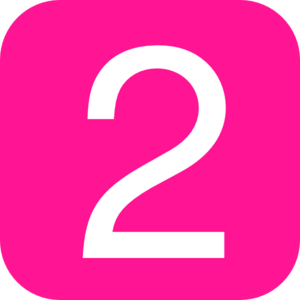 Pink, Rounded, Square With Number 2 clip art - vector clip art ...