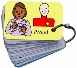 BSL Signs & Symbols Feelings Card Keyring, Sign Language Graphics ...