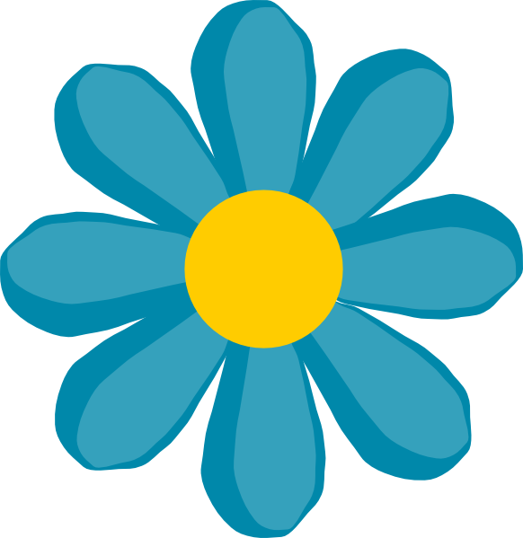 Blue Flower Clip Art Vector Clip Art Online Royalty Free