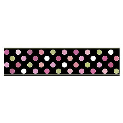 4 Walls Whimisical Wall Borders Candy Polka Dot Wallpaper Border ...