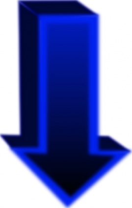 Download Down Blue Arrow clip art Vector Free