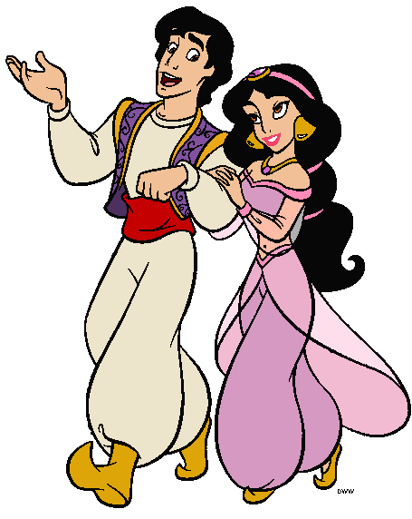 Aladdin and Jasmine Clipart from Walt Disney's Aladdin page 2 ...