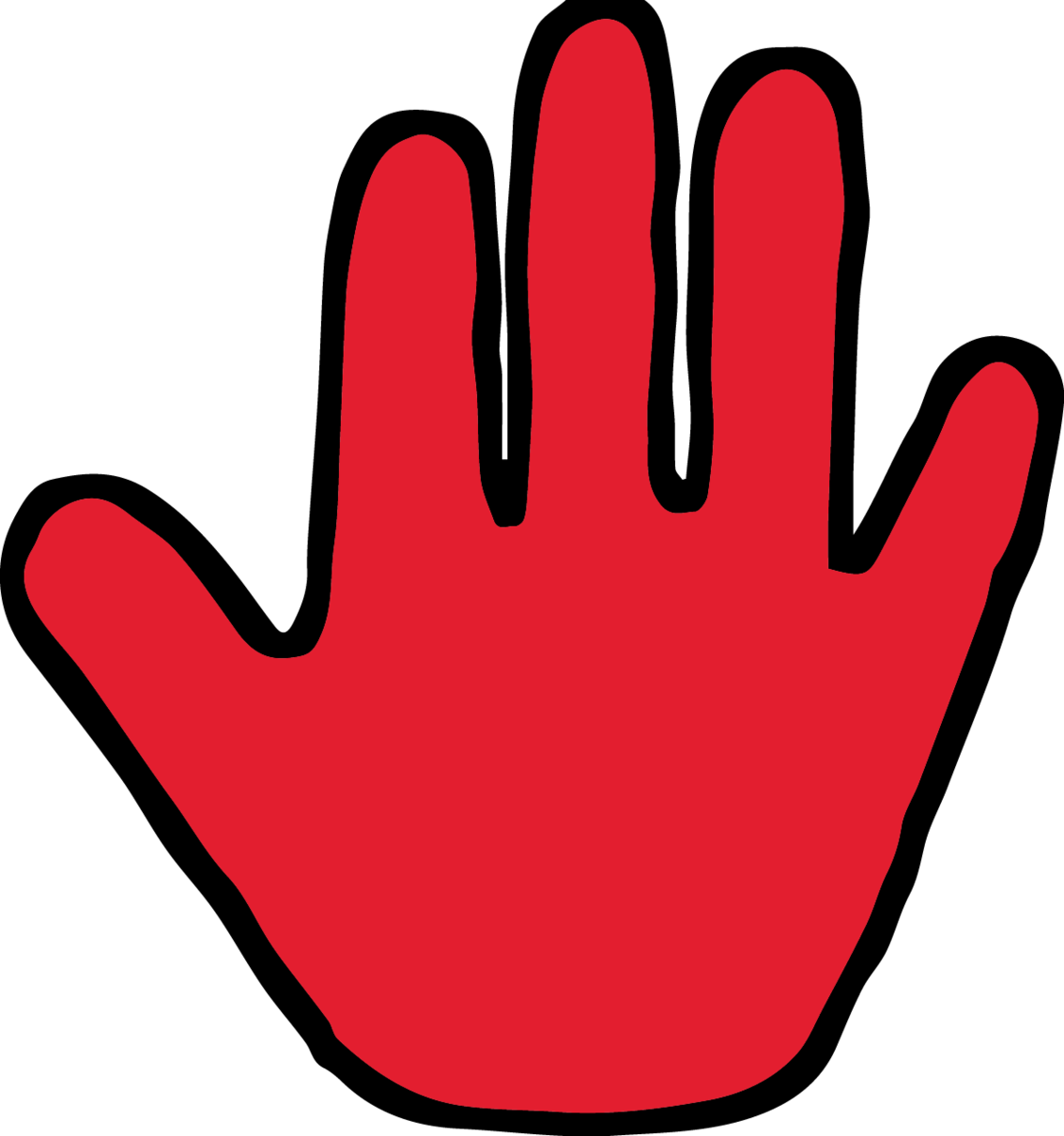Coloring Page Of A Handprint | Coloring Pages
