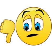 Sad Face Thumbs Down Clipart