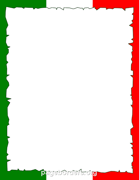 Italian Flag Border: Clip Art, Page Border, and Vector Graphics