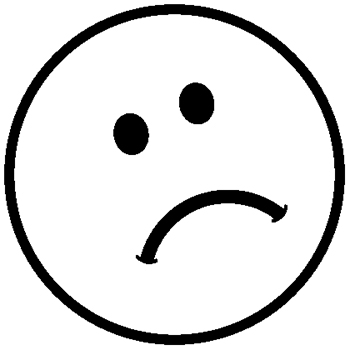 Black Sad Face Clipart