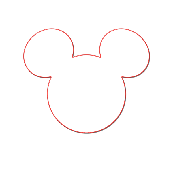 Mickey head outline clipart