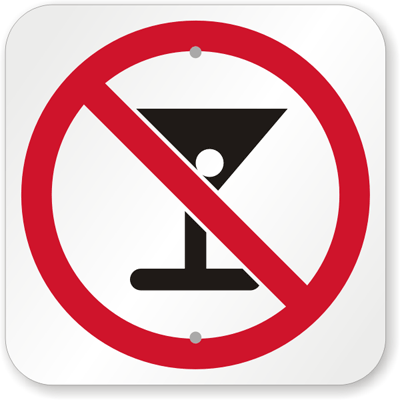 No Alcoholic Beverages Allowed Signs - No Alcohol Beyond This Point