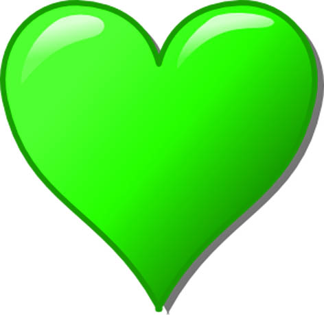 Heart green clipart