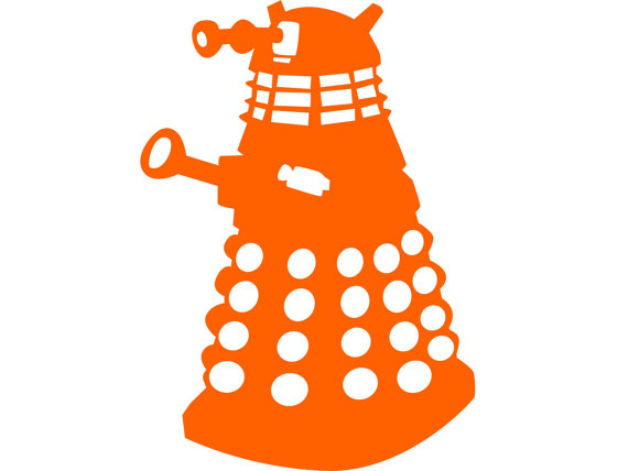 Items similar to Dalek Silhouette Paper Ephemera Stencil Cut Out ...