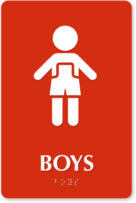 Boys Bathroom Signs | Kids Bathroom Signs