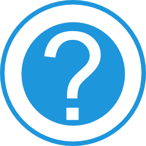 Blue question mark clipart