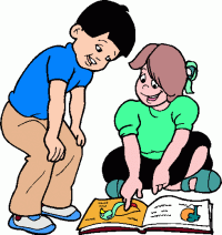 School Children Writing Clipart
