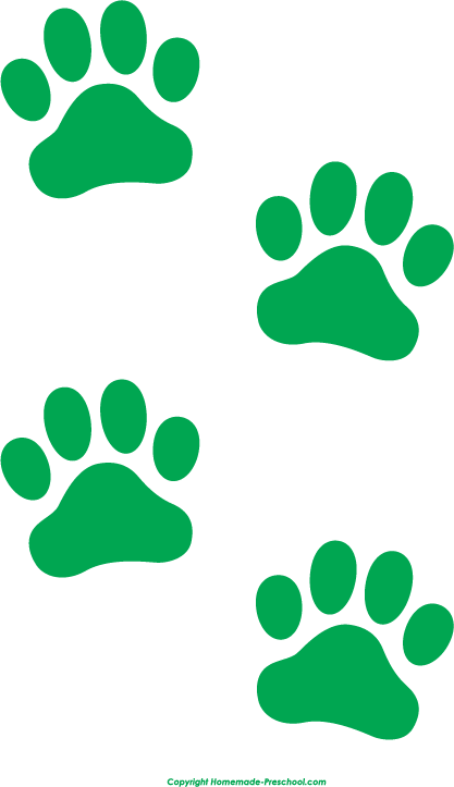 Green tiger paw clipart