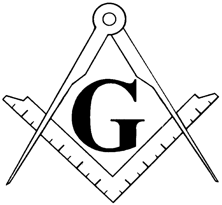 Masonic compass and square clip art
